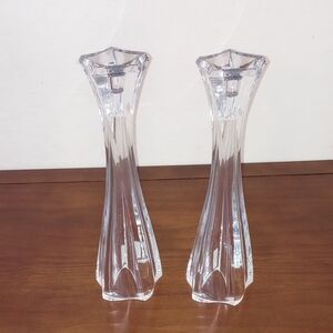 Mikasa Lead Crystal 12" Candleholders, Set Of 2 - Never Used!